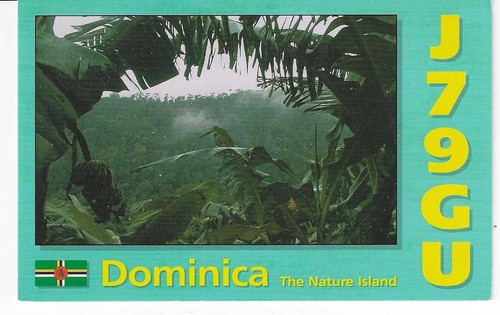 Qsl 2000 dominica radio card - ,