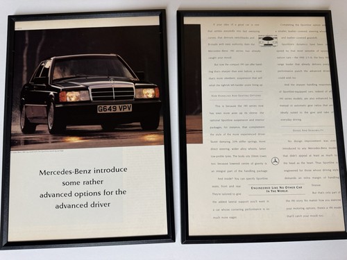 Framed original 1990 w201 - framed,