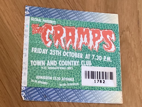The cramps concert ticket - cramps,