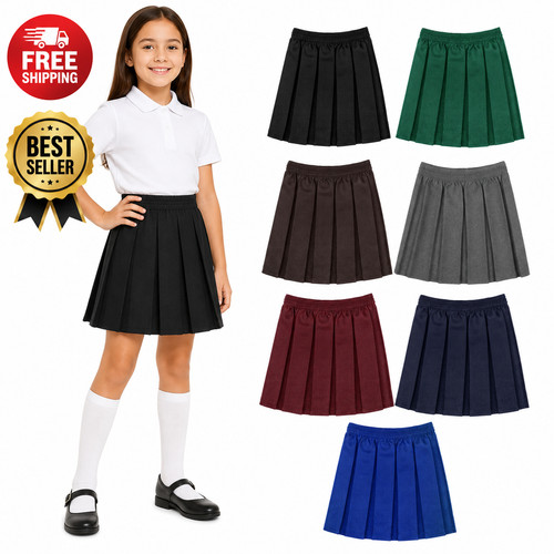 Kids girls box pleated skirt - kids,