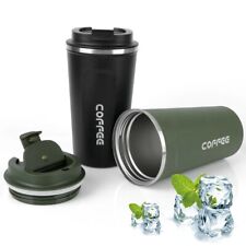 Coffee Mug Cup Flask  510ML Leakproof Insulated Thermal Travel Stainless Steel 
