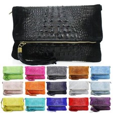 Women Leather Snakeskin Clutch