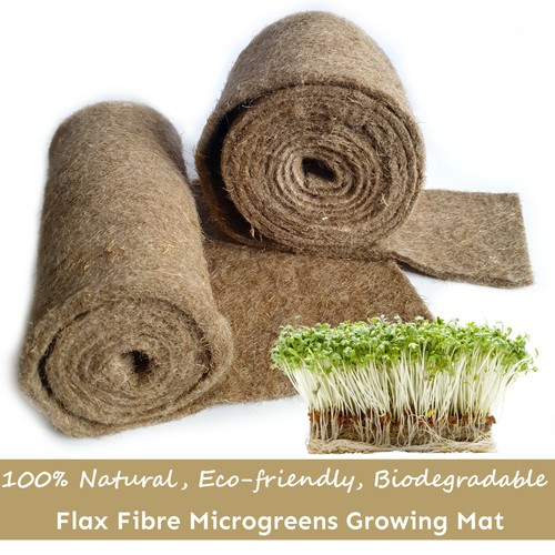 Natural flax fibre felt - natural,