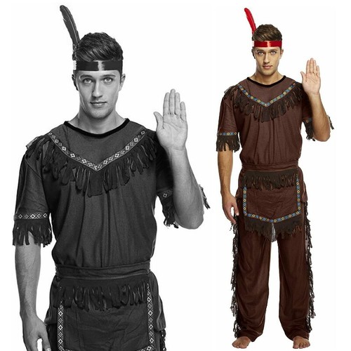Adult mens red native american - adult,