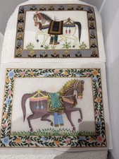 Pair unique hand painted - of, hand-painted