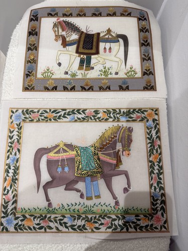 Pair unique hand painted - of, hand-painted