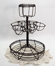 Antique French Wire Egg Caddy