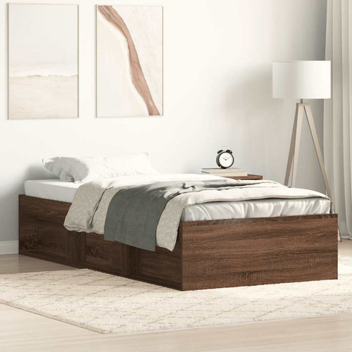 Bed frame brown oak 75x190cm - frame,