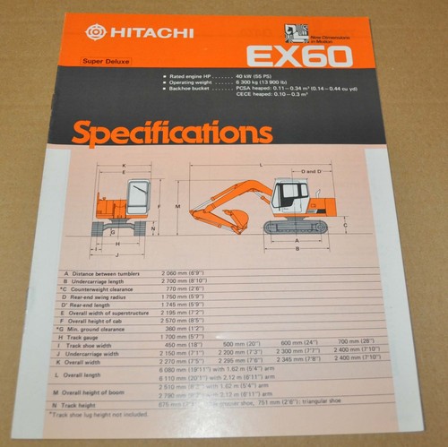 Hitachi ex60 excavator - ex60,