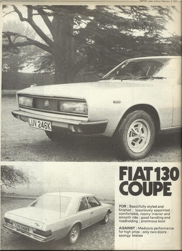 Fiat 130 coupe original - original, 1973