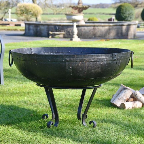 Iron kadai fire bowl - iron,