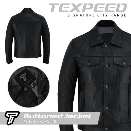 Mens leather casual - mens, buttoned
