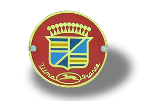 Ulma circular metal badge - circular,