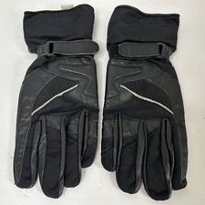 FRANK THOMAS Black Leather Gloves - Biker Motorbike Driving Gloves- SIZE LARGE