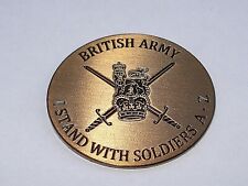 I STAND WITH SOLDIERS A-Z VETERANS BRITISH ARMY PARA F MOD RUC UDR RIR pin badge