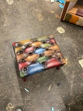 REAL LEATHER queen anne