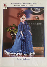 Jacquay Yaxley KNITTING PATTERN Dressed Dinner Victorian outfit 38cm doll USED