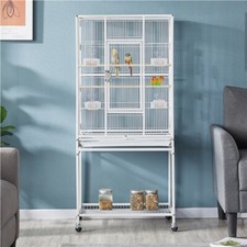 Large Bird Cage Parrot Cage for Small Pet Animal Budgie Parakeet w/Rolling Stand