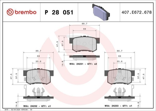 Brake pad set disc - brake,