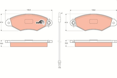 Gdb1402 brake pad set - brake, set,