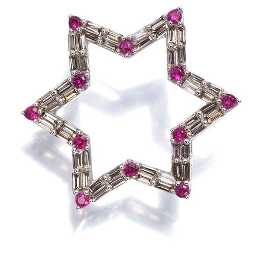 Brown ruby diamond - brown, star