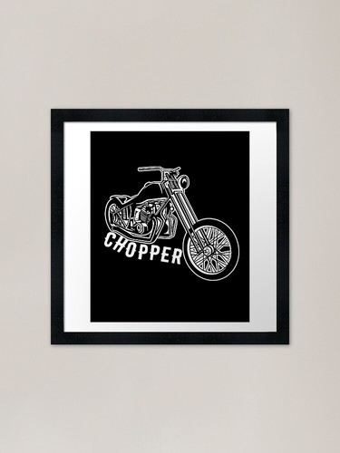 Chopper framed art - art, print