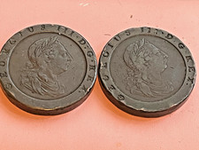 2 X GEORGE III 1797 CARTWHEEL TWO PENNY COINS