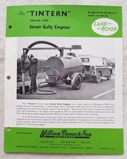 LAND ROVER TINTERN TRAILER TYPE STREET GULLY Car Sale Leaflet Early 1960s