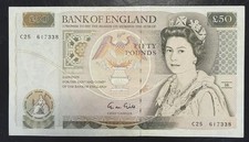 Old fifty pound note - fifty,
