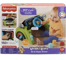 Fisher-Price Laugh & Learn Sit & Steer Driver Activity Toy Baby Learning Car New