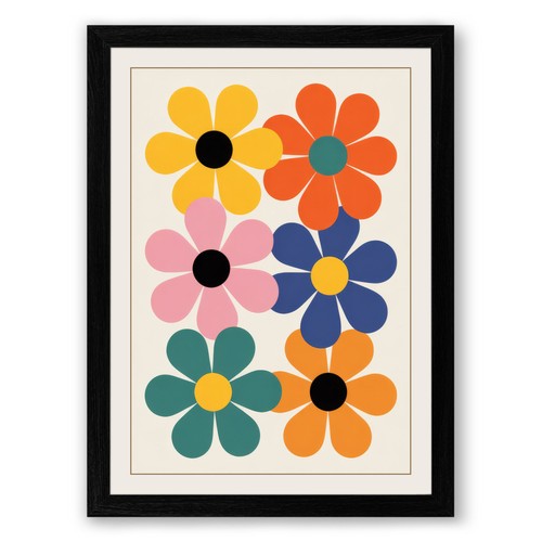 Flower grid modern - grid, wall