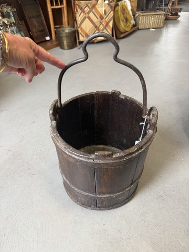 Antique primitive wooden well - primitive,