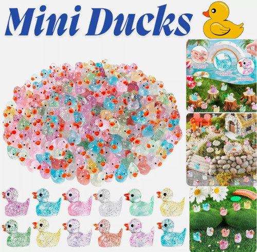 100pcs mini ducks - ducks,, colors