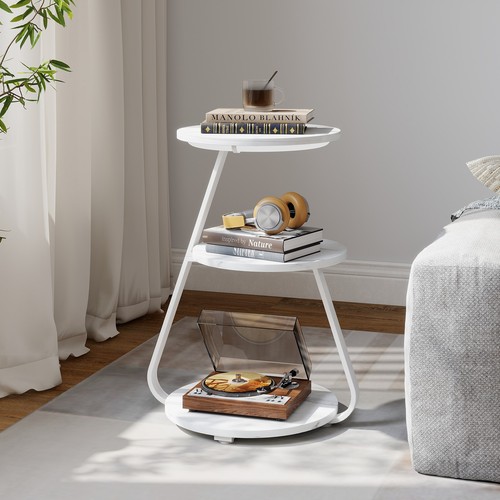 Tier sofa side table led - 3-tier,
