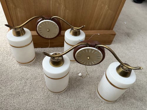 Pair vintage 1970s double - 1970s, wall