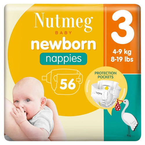 Nutmeg ultra dry nappies size - nutmeg,