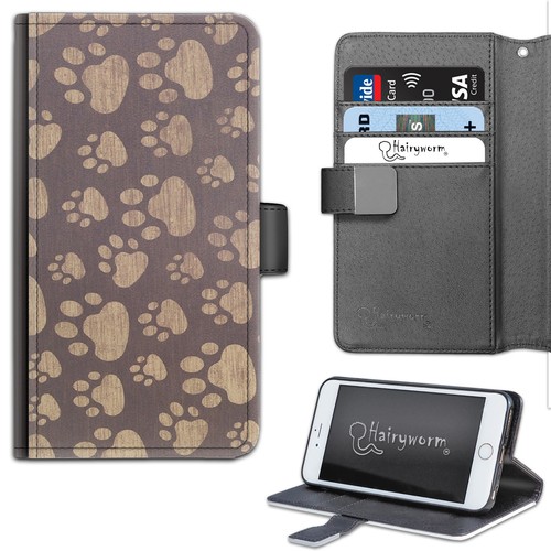 Hairyworm brown dog paw prints - hairyworm,