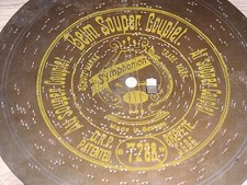 Antique Symphonion Clock Metal Music Box Disc Clock Germany 7288 At Supper Couplet