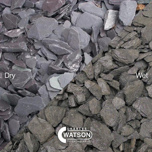 Graphite grey slate chippings - graphite,