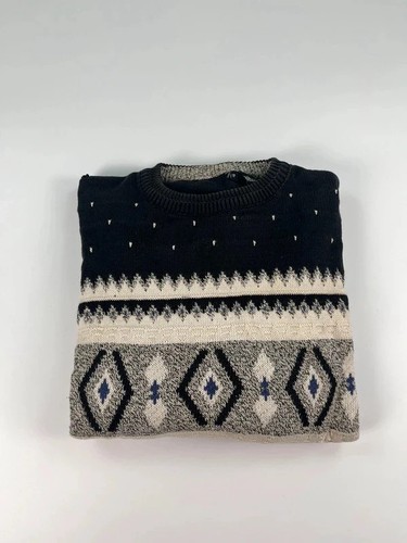 Vintage pattern knit jumper - knit,