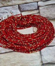 Red and gold waist beads - ,