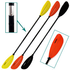 Conwy Kayak Paddle Floating 2 Pc Aluminium Feather 223cm Black Yellow Red Blades
