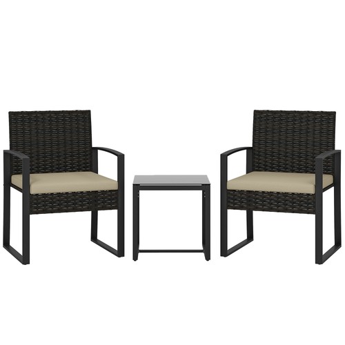 Outsunny rattan bistro set - outsunny,
