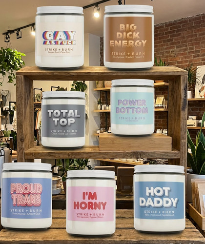 Novelty gay scented candles - scented, 10