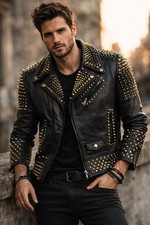 Men black studded - men’s,