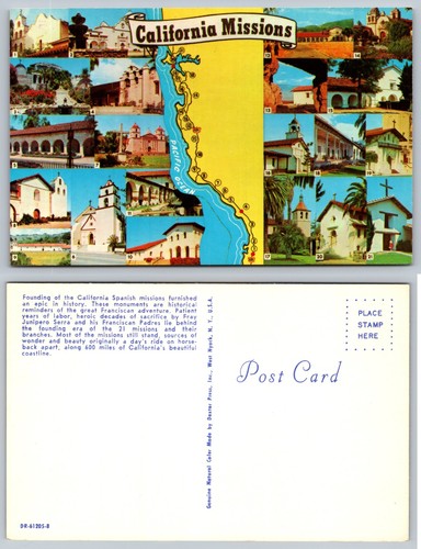 California missions map - california,