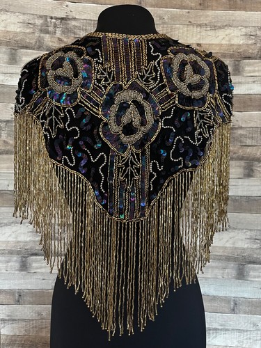 Sequin beaded collar shoulder - sequin,