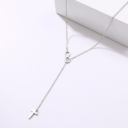 Infinity cross pendant - cross,