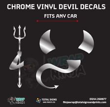 CHROME VW Car Sticker Devil