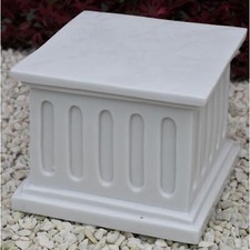 Dinova Large White Plinth Urn